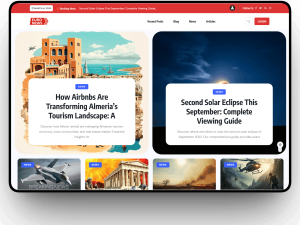 Site Web Magazine d'Actualités International — Réalisation Euro News | CentralWeb